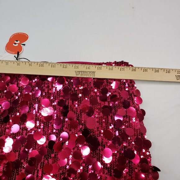 Cider Sequin Mini Skirt Fuchsia Size XL Party Glam Sequins - Picture 7 of 7